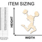 Unfinished Wood Cheerleader Silhouette | DIY Cheerleading Craft Cutout | up to 46" DIY