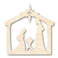 Unfinished Wood Nativity Scene Silhouette | DIY Christmas Craft Cutout | up to 46" DIY