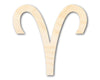Unfinished Wood Aries Sign Shape - Zodiac Craft - up to 46"