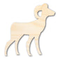 Unfinished Wood Aries Ram Shape - Zodiac Craft - up to 46"