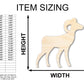 Unfinished Wood Aries Ram Shape - Zodiac Craft - up to 46"