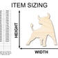 Unfinished Wood Taurus Bull Shape - Zodiac Craft - up to 46"