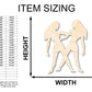 Unfinished Wood Gemini Twins Shape - Zodiac Craft - up to 46"