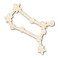 Unfinished Wood Gemini Constellation Shape - Zodiac Craft - up to 46"