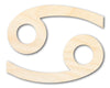 Unfinished Wood Cancer Sign Shape - Zodiac Craft - up to 46"