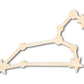 Unfinished Wood Leo Constellation Shape - Zodiac Craft - up to 46"