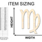 Unfinished Wood Virgo Sign Shape - Zodiac Craft - up to 46"