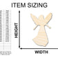 Unfinished Wood Virgo Angel Shape - Zodiac Craft - up to 46"