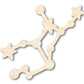 Unfinished Wood Virgo Constellation Shape - Zodiac Craft - up to 46"