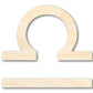 Unfinished Wood Libra Sign Shape - Zodiac Craft - up to 46"