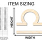 Unfinished Wood Libra Sign Shape - Zodiac Craft - up to 46"