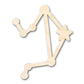 Unfinished Wood Libra Constellation Shape - Zodiac Craft - up to 46"