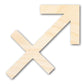 Unfinished Wood Sagittarius Sign Shape - Zodiac Craft - up to 46"