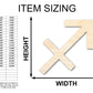 Unfinished Wood Sagittarius Sign Shape - Zodiac Craft - up to 46"