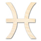 Unfinished Wood Pisces Sign Shape - Zodiac Craft - up to 46"