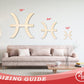 Unfinished Wood Pisces Sign Shape - Zodiac Craft - up to 46"