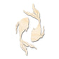 Unfinished Wood Pisces Fish Shape - Zodiac Craft - up to 46"