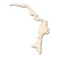 Unfinished Wood Abaco Island Shape - Bahamas Country Craft - up to 46" DIY