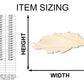 Unfinished Wood New Providence Island Shape - Bahamas Country Craft - up to 46" DIY