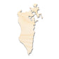 Unfinished Wood Bahrain Country Shape - Middle East Craft - up to 46" DIY