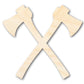 Unfinished Wood Crossed Axes Shape - Medieval Viking Craft - up to 46" DIY