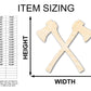 Unfinished Wood Crossed Axes Shape - Medieval Viking Craft - up to 46" DIY