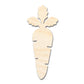 Unfinished Wood Carrot Shape - Garden Vegetable Craft - up to 46" DIY