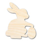 Unfinished Wood Easter Bunny Shape - Easter Bunny Egg Craft - up to 46" DIY