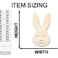 Unfinished Wood Happy Bunny Shape - Bunny Head Craft - up to 46" DIY
