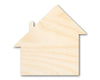 Unfinished Wood Salt Box House Shape - Rustic Country Craft - up to 46" DIY