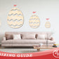 Unfinished Wood Striped Egg Shape - Easter Craft - up to 46" DIY