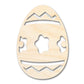 Unfinished Wood Striped Flower Egg Shape - Easter Craft - up to 46" DIY