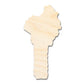 Unfinished Wood Benin Country Shape - West Africa Craft - up to 46" DIY