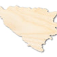 Unfinished Wood Bosnia and Herzegovina Country Shape - Southeast Europe Craft - up to 46" DIY