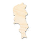 Unfinished Wood Sal Island Shape - Cabo Verde Craft - up to 46" DIY
