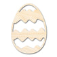 Unfinished Wood Wavy Striped Egg Shape - Easter Craft - up to 46" DIY