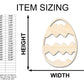 Unfinished Wood Wavy Striped Egg Shape - Easter Craft - up to 46" DIY