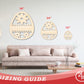 Unfinished Wood Lace Flower Egg Shape - Easter Craft - up to 46" DIY