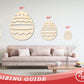 Unfinished Wood Striped Egg Shape - Easter Craft - up to 46" DIY
