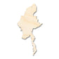 Unfinished Wood Myanmar Shape - Southeast Asia Craft - up to 46" DIY