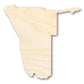 Unfinished Wood Namibia Shape - South Africa Craft - up to 46" DIY
