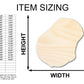 Unfinished Wood Nauru Shape - Oceania Craft - up to 46" DIY