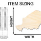 Unfinished Wood Niger Shape - West Africa Craft - up to 46" DIY