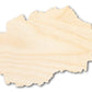 Unfinished Wood North Macedonia Shape - Balkans Craft - up to 46" DIY