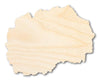 Unfinished Wood North Macedonia Shape - Balkans Craft - up to 46" DIY