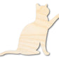Unfinished Wood Pawing Cat Shape | Craft Cutout | up to 46" DIY