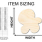 Unfinished Wood Popcorn Kernal Shape | Craft Cutout | up to 46" DIY