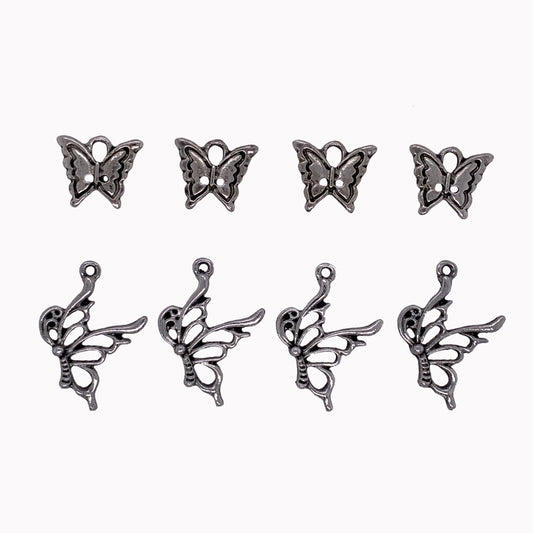 Silver Butterfly Charm Set
