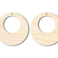 Unfinished Wood Hollow Circle Earring Blank Pair - DIY Jewelry Craft - Available in 1" to 3"