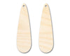 Unfinished Wood Long Drop Earring Blank Pair - DIY Jewelry Craft - Available in 1" to 3"